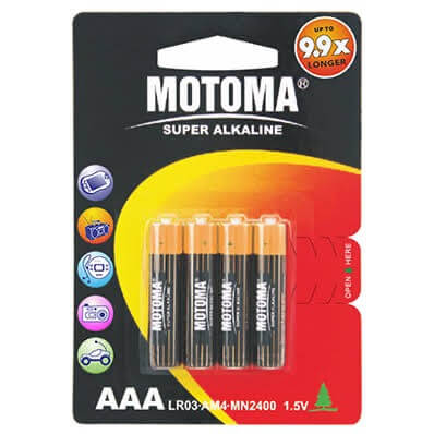 AAA battery -MOTOMA BRAND Super Alkaline | BBX Connect